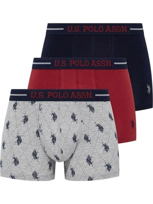 U.s. Polo Assn. Erkek Baskılı 3'lü Kutulu Boxer - Çoklu Renk - ILC2.80I32Q8Y