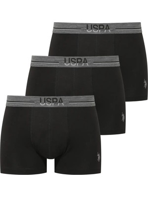 U.S. Polo Assn. Erkek Iç Giyim 3'lü Kutulu Ürün Düz Renk Siyah Modal Kumaş - Çoklu Renk - ILC2.80J58X6-LSIY