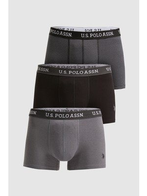 U.S. Polo Assn. Erkek Siyah 3'lü Boxer Takımı 50326497-VR046