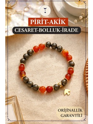 Orenda Design Pirit, Akik, Kuş Sembollü Bileklik | Cesaret, Bolluk ve Irade Gücü