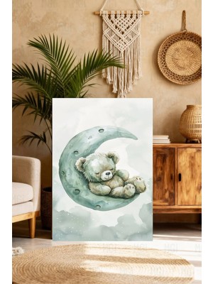 Mgi Design Modern Premium Çocuk Odası Tablosu Vintage Etkili Kanvas Tablo Çalışma Odası Sanatı