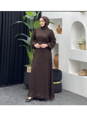Mahidevran Kadın Astarlı Lüx Simli Tül Kumaş  Büyük Beden Abiye Elbise