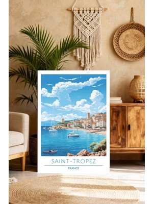 Mgi Design Lüks Vintage Seyahat Posteri Modern Tarzda Kanvas Tablo Çalışma Odası Sanatı