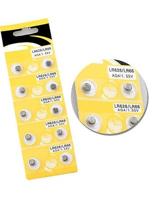 Hereveoyuncak Saat Pili - Düğme Pil 10LU Pakett LR626-LR66 AG4-1.55V