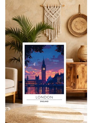 Mgi Design Lüks Vintage Seyahat Posteri Minimalist Kanvas Tablo Çalışma Odası Sanatı