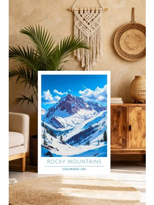 Mgi Design Sanatsal Vintage Seyahat Posteri Boho Stilinde Kanvas Tablo Yatak Odası Tablosu