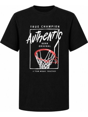 Trender Authentic Kısa Kol O Yaka Siyah Erkek Çocuk T-Shirt 26YDT1000060