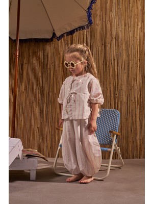Oh la la Koala For Little Ones Ekru Brunch Club Serisi Balon Pantolonlu Alt Üst Takım