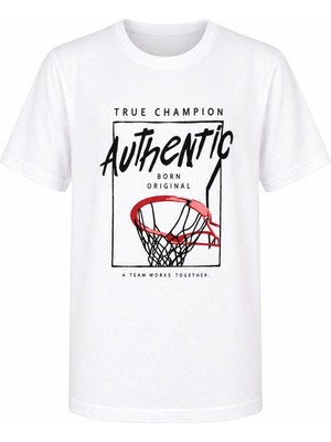 Trender Authentic Kısa Kol O Yaka Beyaz Erkek Çocuk T-Shirt 26YDT1000060