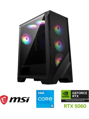 MSI Gzone Eco Intel Core I5 14400F / Nvidia Rtx 5060 8gb / 16GB Ddr5 / 1tb M.2 SSD / Gaming Masaüstü Bilgisayar