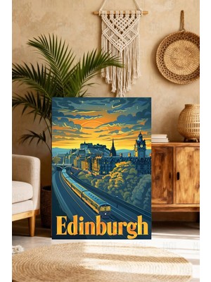 Mgi Design Sanatsal Vintage Seyahat Posteri Boho Stilinde Kanvas Tablo Modern Ev Dekoru