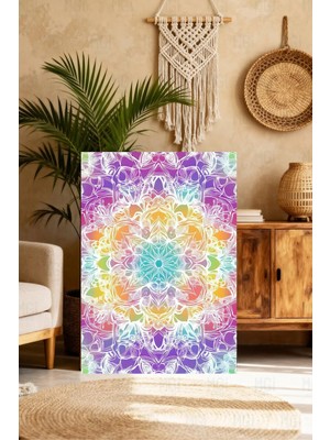 Mgi Design Sanatsal Maksimal Tasarım Eseri Boho Stilinde Kanvas Tablo Yatak Odası Tablosu
