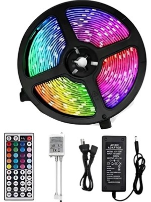GIGA 5 Metre Rgb LED Şerit Kumandalı 5050 Renk Değiştiren LED Strip