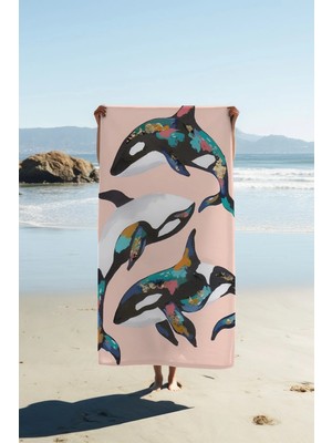 Dolce Mariee Dijital Baskı Plaj Deniz Havlusu 80 x 160 cm Peştamal HVL0284