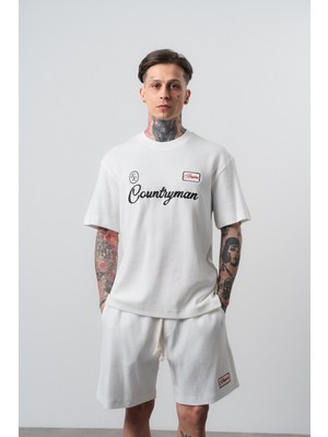 Respire Erkek Countryman Nakışlı Regular Fit T-Shirt Ekru