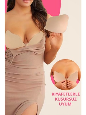 Homay Straplez Göğüs Dikleştirici Yapışkan Silikon Sütyen