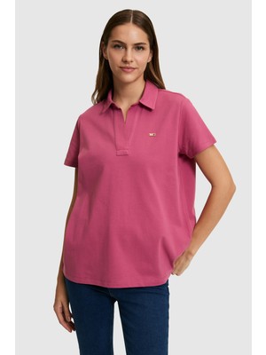 U.s. Polo Assn. Kadın Fuşya Tişört Basic 50323447-VR023