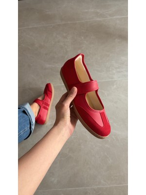 Selin Shoes Roven Cırt Cırtlı Kadın Spor Ayakkabı- Kırmızı