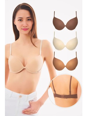 Homay 3'lü Push-Up Balenli Sütyen