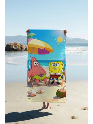 Dolce Mariee Dijital Baskı Plaj Deniz Havlusu 80 x 160 cm Peştamal HVL0243