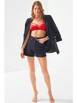 Homay Harness Ip Detaylı Dantelli Bralet Sütyen - Tek Parça