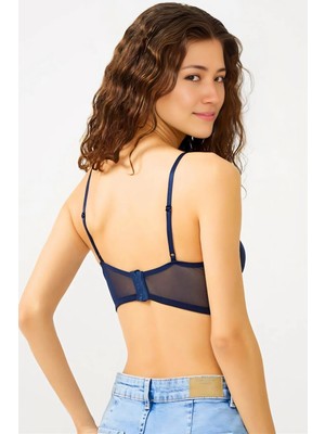 Homay Transparan Tül Balenli Bralet - Tek Parça
