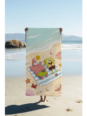 Dolce Mariee Dijital Baskı Plaj Deniz Havlusu 80 x 160 cm Peştamal HVL0254