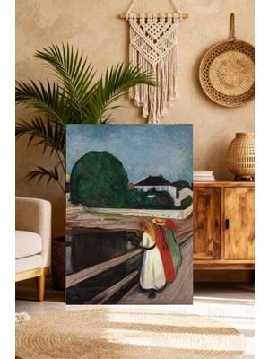 Mgi Design Lüks Edvard Munch Klasik Sanat Kanvas Tablo Estetik Ev Aksesuarı