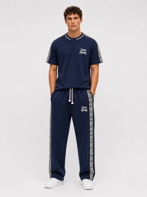 Respire Erkek Originals Şerit Detaylı Regular Fit Eşofman Takımı Lacivert