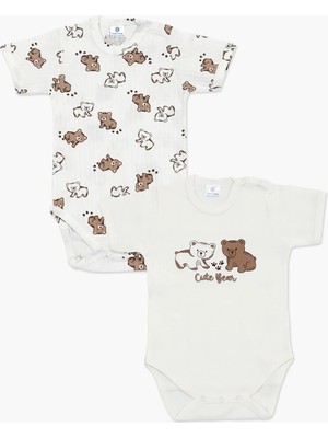 Luggi Baby Bisiklet Yaka Erkek Bebek Çıtçıtlı Body 2'li