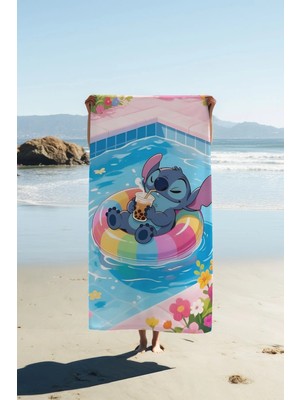 Dolce Mariee Dijital Baskı Plaj Deniz Havlusu 80 x 160 cm Peştamal HVL0247