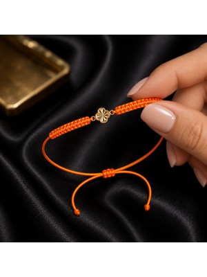 Seven Kuyumculuk 14 Ayar Altın Van Cleef Model Şans Yoncası Makrome Bileklik