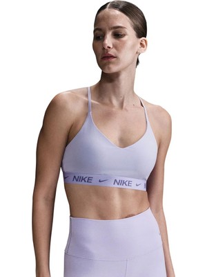 Nike Indy Kadın Hafif Destekli Çıkarılabilir Pedli Ayarlanabilir Spor Bra Mor| FD1062-533