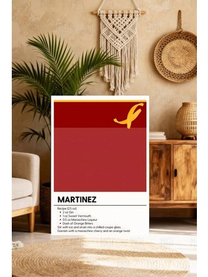 Mgi Design Şık Kokteyl Tablosu Boho Stilinde Kanvas Tablo Modern Ev Dekoru