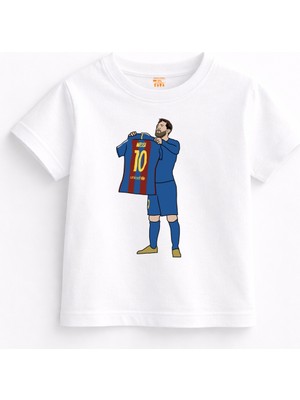 Rabona Fashion Lionel Messi Goat 10 Çocuk T-Shirt