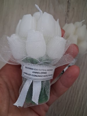 Buğlem Hediyelik 5 Adet Lale Buketi Mum