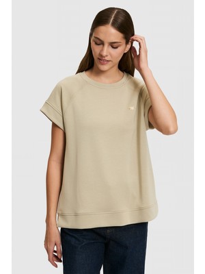 U.S. Polo Assn. Kadın Açık Haki Bisiklet Yaka Tişört 50322038-VR183