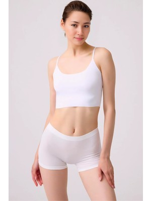 Homay Lastiği Şeritli Spor Basic Pamuklu Bikini Külot - Tek Parça