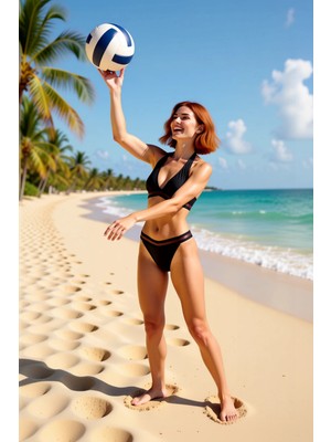 PayBuy Kadın Bikini Takımı Halter Yaka Kolsuz Örme Üçgen Kap Bağlamalı Balensiz Normal Bel Şerit Detaylı