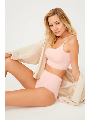 Homay Yüksek Bel Lazer Kesim Basic Bikini Külot - Tek Parça