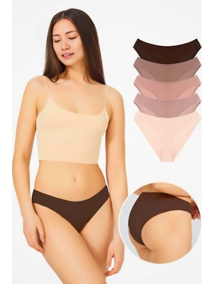Homay 5'li Kahve Tonları Pamuklu Bikini Külot