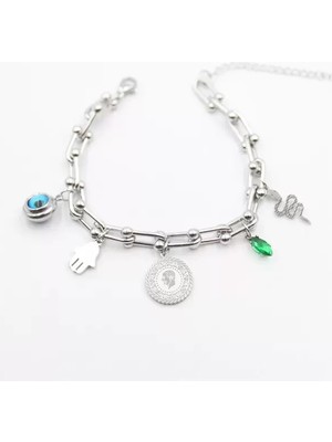 Ata Store Charm Tfn Zincir Bileklik - Gümüş