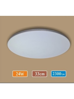 Erbay 24W Sıva Üstü Armatür Dekoratif LED Panel Krom Çizgili