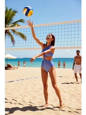 PayBuy Kadın Mayokini Tek Omuz Tünelli Kaplı Simli Örme Raşel Parlak Regular Kesim Kolsuz Yan Cut Out