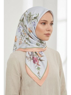 Mimelif Vera Desenli Ipek Dokulu Twill Eşarp 90X90 cm