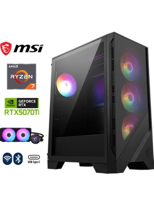 MSI Gzone Pro Amd Ryzen 7 7800X3D / Nvidia Rtx 5070 Ti 16GB / 64GB Ddr5 / 2tb M.2 SSD / 240MM Sıvı Soğutma Gaming Masaüstü Bilgisayar
