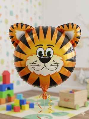 Çavuş E-Ticaret Safari Temalı Folyo Balon Safari Doğum Günü Konseptli Folyo Balon Safari Kaplan Folyo Balon