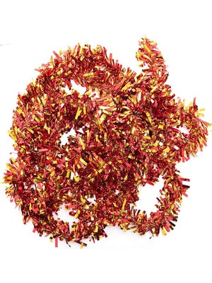 Zero Land Depomix Kırmızı N Renk 4 cm Genişlik Garland Çift Renk Sim Süs 180 cm