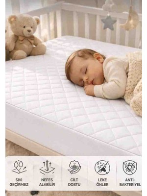 Vellista Home Collection %100 Pamuk Kapitone Sıvı Geçirmez Bebek Alezi Yatak Koruyucu
