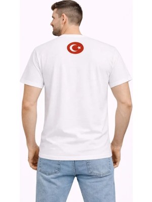 Modi Green Erkek Türkiye Baskılı Tişört Ay Yıldız 2026 Dünya Kupası Taraftar Forma T-Shirt - Beyaz